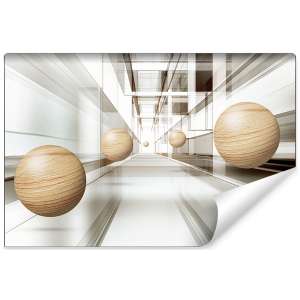 Fototapeta Drewniane Kule 3D