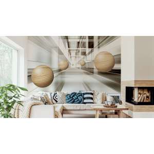 Fototapeta Drewniane Kule 3D