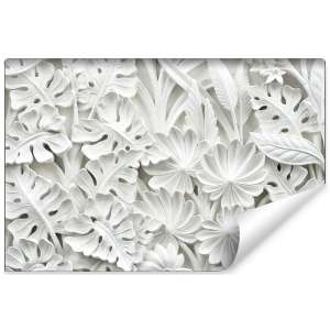 Fototapeta Liście 3D Biała...