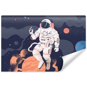 Fototapeta Astronauta W Kosmosie I Planety
