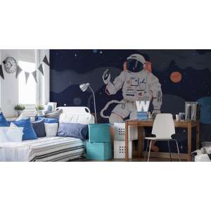 Fototapeta Astronauta W Kosmosie I Planety