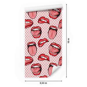 Tapeta Usta W Stylu Pop-Art