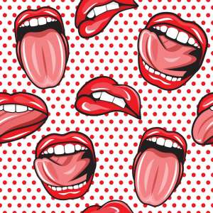 Tapeta Usta W Stylu Pop-Art