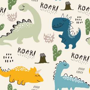 Tapeta Rysunkowe Dinozaury