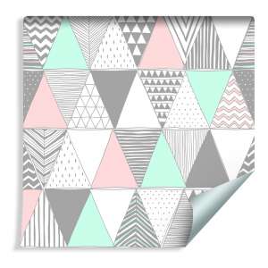 Tapeta Geometryczna - Kolorowe Trójkąty