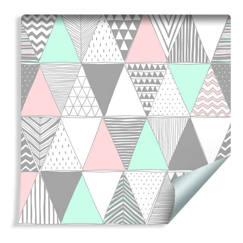 Tapeta Geometryczna - Kolorowe Trójkąty