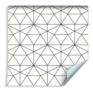 Tapeta Czarno-Biały Wzór Geometryczny