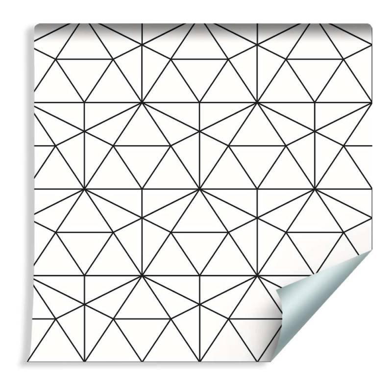 Tapeta Czarno-Biały Wzór Geometryczny