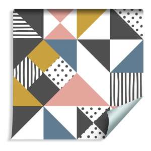 Tapeta Geometryczna - Kolorowe Trójkąty