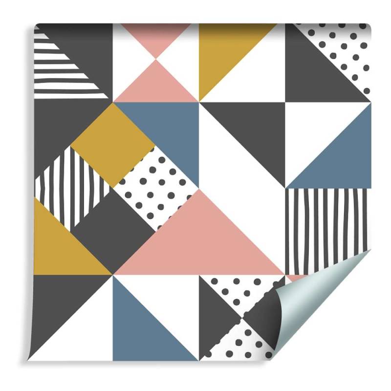 Tapeta Geometryczna - Kolorowe Trójkąty