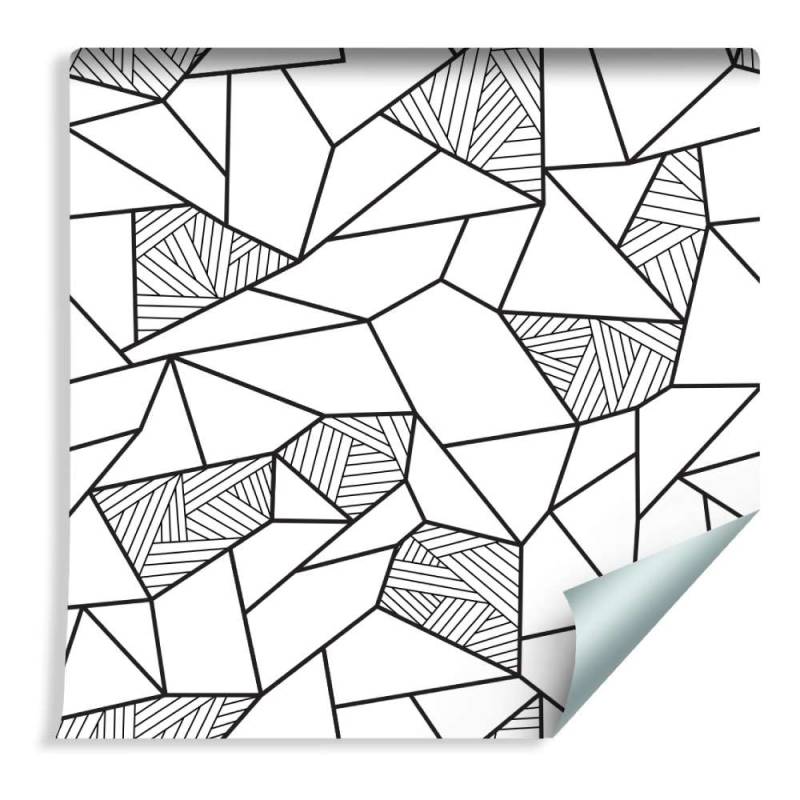Tapeta Czarno Biały Wzór Geometryczny