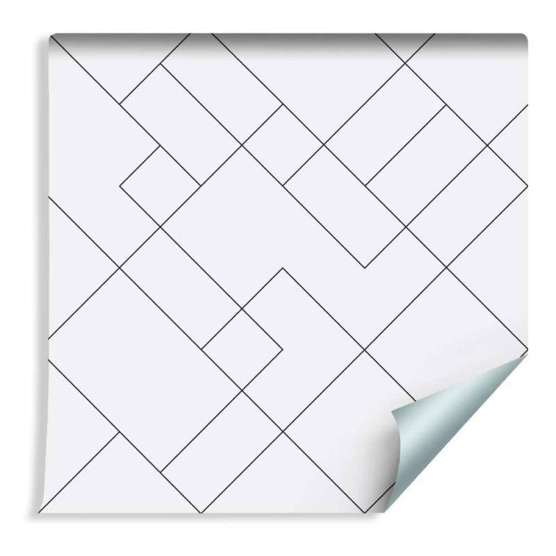 Tapeta Czarno-Biały Wzór Geometryczny