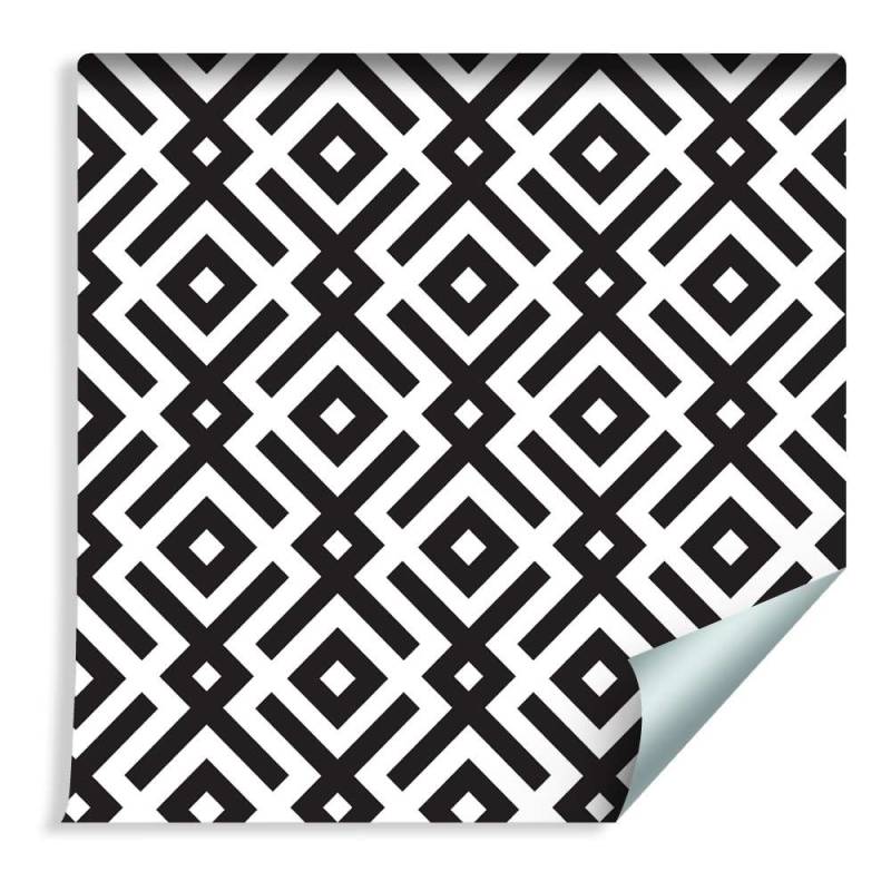 Tapeta Czarno-Biały Wzór Geometryczny