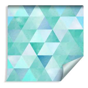 Tapeta Turkusowe Trójkąty W...