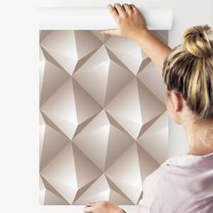 Tapeta Modernistyczny Wzór Geometryczny - Efekt 3D