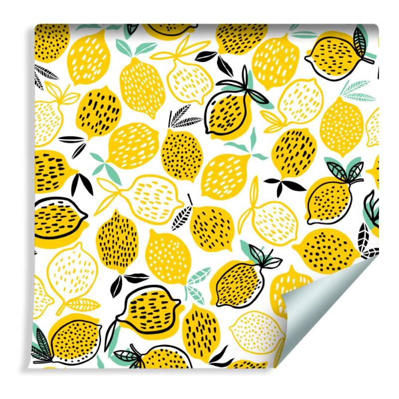 Tapeta Do Kuchni - Cytryny W Stylu Skandynawskim