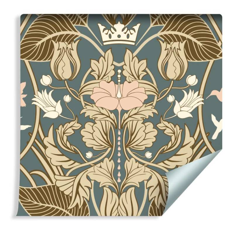Tapeta Roślinne Ornamenty Retro