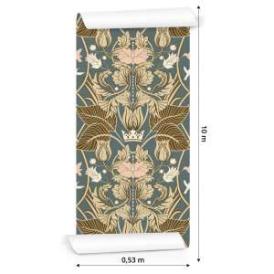 Tapeta Roślinne Ornamenty Retro
