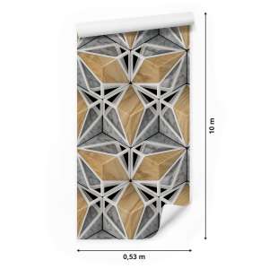 Tapeta 3D Drewno Marmur