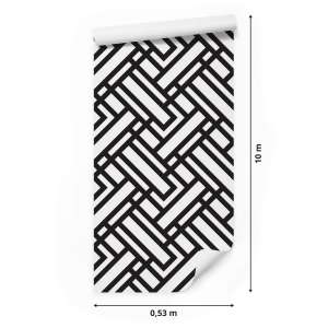 Tapeta Czarno - Białe Wzory Geometryczne