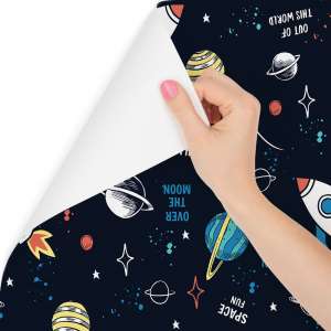 Tapeta Do Pokoju Dziecka Kosmos Rakiety Gwiazdy