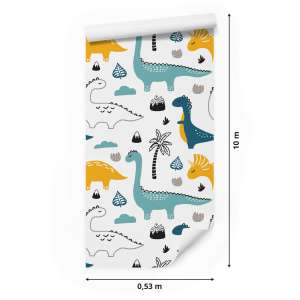 Tapeta Dinozaury, Liście, Góry, Do Pokoju Chłopca