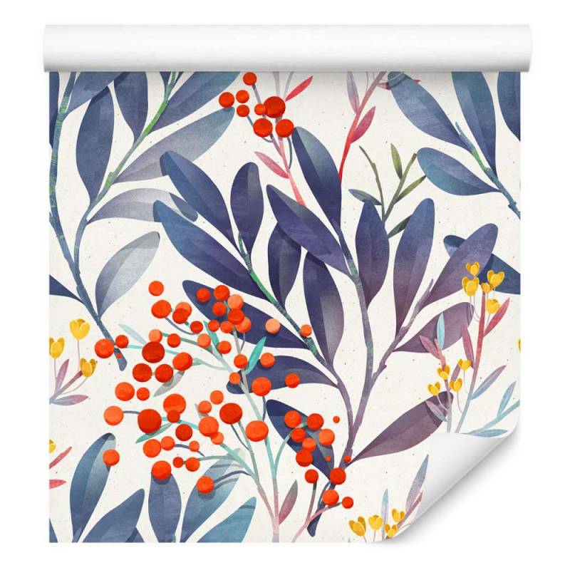 Tapeta Kolorowe Kwiaty W Stylu Retro
