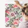 Tapeta Kolorowe Róże I Peonie-Akwarela