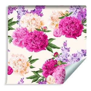 Tapeta Piękne Kolorowe Lilie I Peonie