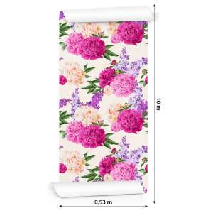 Tapeta Piękne Kolorowe Lilie I Peonie