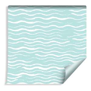 Tapeta Turkusowa - Białe...