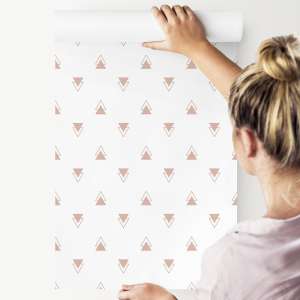 Tapeta Geometryczna - Nowoczesne Minimalistyczne Trójkąty