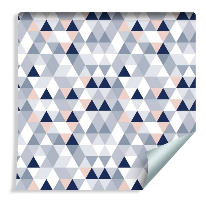 Tapeta Geometryczna - Trójkąty W Pastelowych Barwach