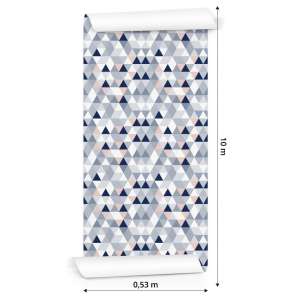 Tapeta Geometryczna - Trójkąty W Pastelowych Barwach