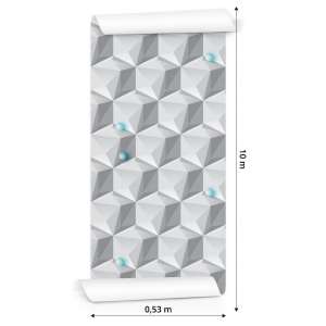 Tapeta Geometryczny Motyw - Efekt 3D