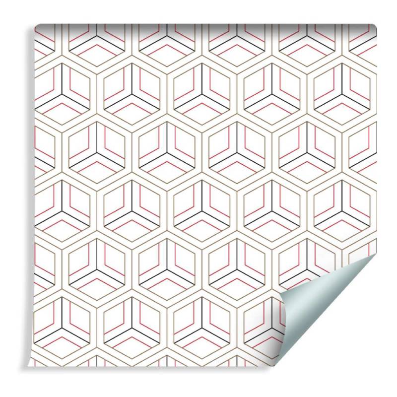 Tapeta Nowoczesny Geometryczny Ornament - Efekt 3D