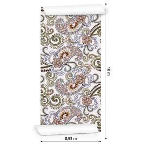 Tapeta Kolorowy Wzór Paisley