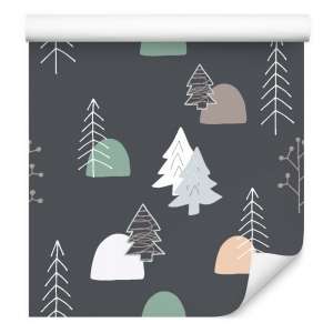 Tapeta Dla Dzieci, Drzewa W Stylu Skandynawskim