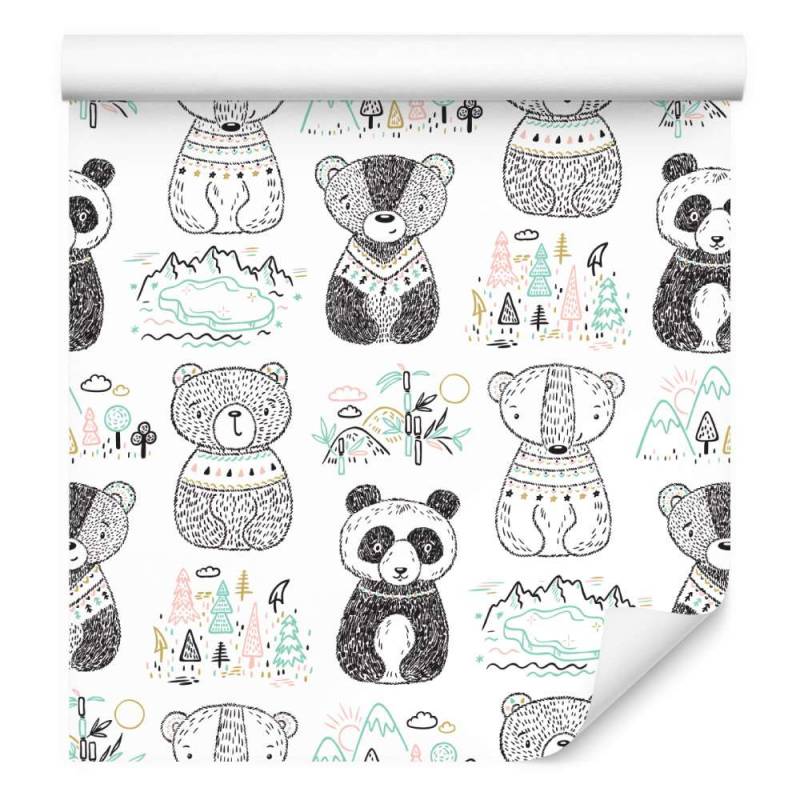 Tapeta Misie Panda Drzewa