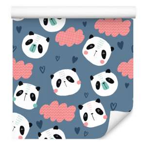 Tapeta Pandy Z Sercami W Tle