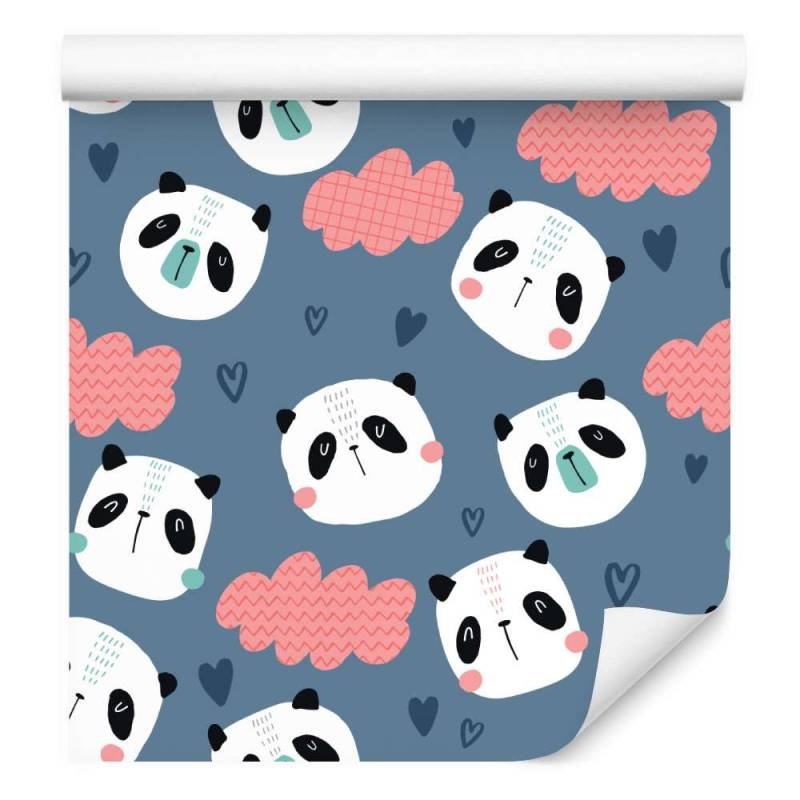 Tapeta Pandy Z Sercami W Tle
