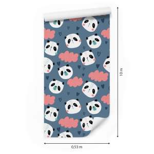 Tapeta Pandy Z Sercami W Tle