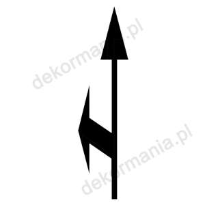 Szablon P8e – strzałka wprost/lewo długa | Dekormania