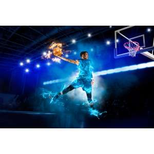 Fototapeta Płonący Koszykarz