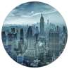 Fototapeta Okrągła Hazy Gotham – Miejska Mgła i Artystyczna Tajemnica