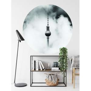 Fototapeta Okrągła Berlin nad Chmurami – Miejska Panorama i Architektoniczna Poetyka