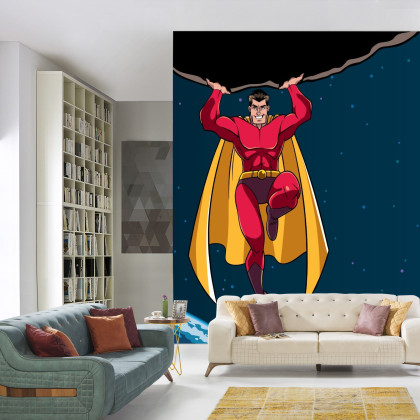 Fototapeta Superbohater W Kosmosie