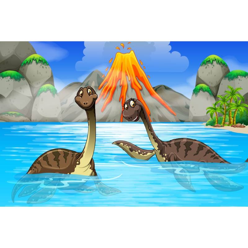 Fototapeta Dinozaury W Wodzie