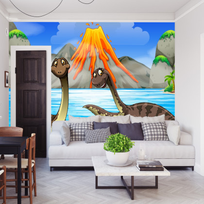 Fototapeta Dinozaury W Wodzie