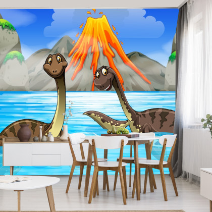 Fototapeta Dinozaury W Wodzie
